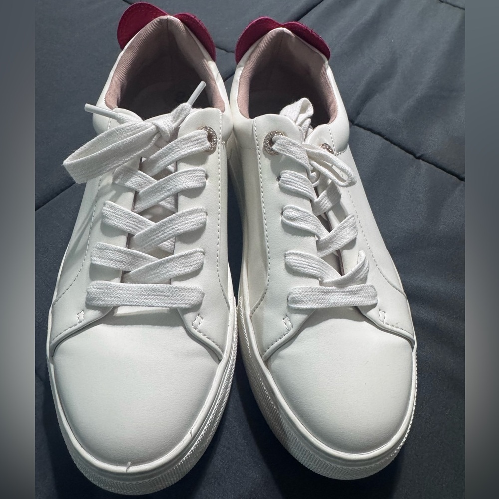 Betsey Johnson White and Red Women's Sneakers